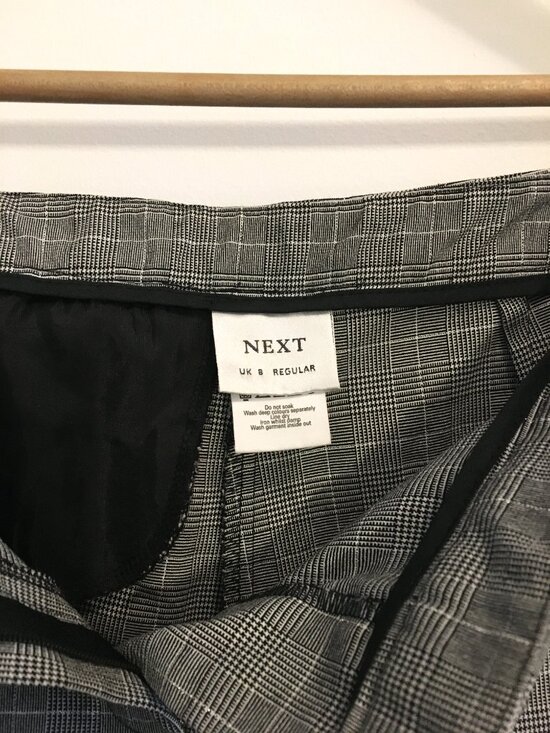 Next grey plaid slacks, size small - Picture 3 of 4